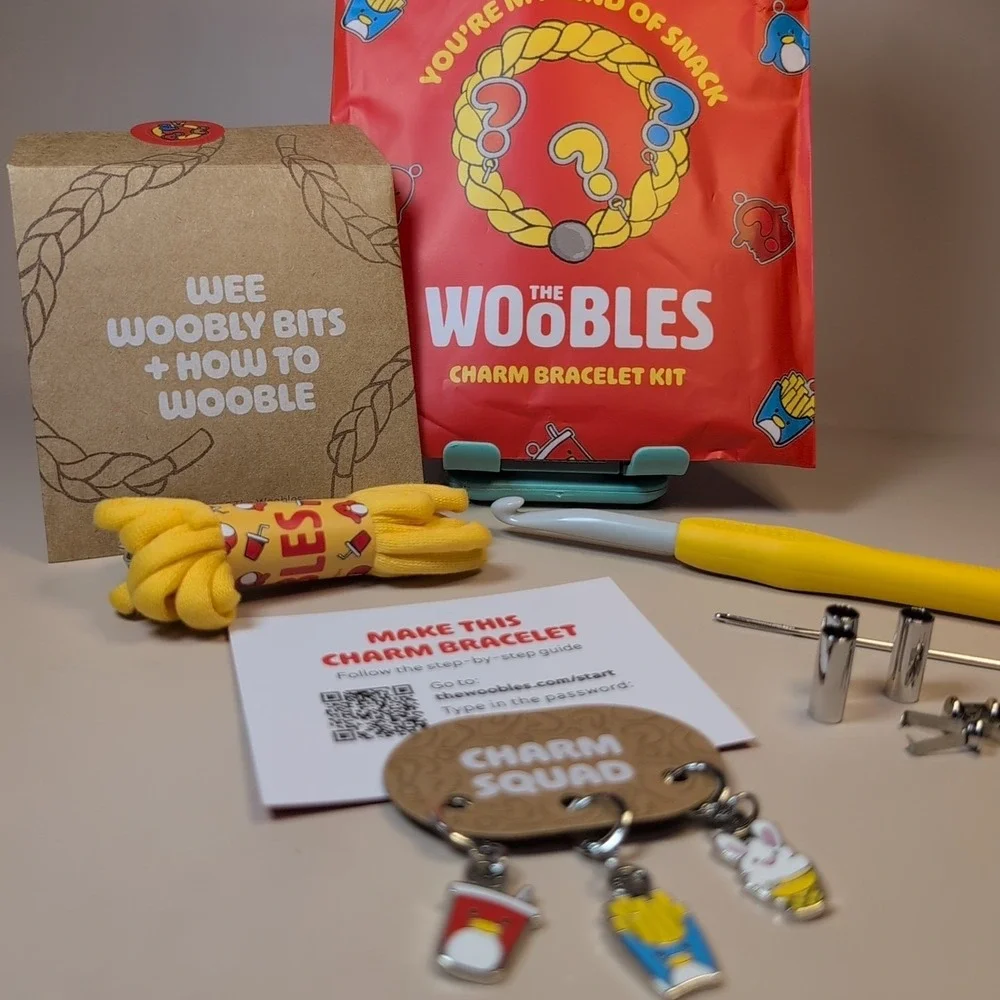 The Woobles McDonald's‎ Monopoly Charm Bracelet Kit Pierre Fries Drink Cone Tin